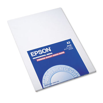 Epson® Premium Photo Paper, 10.4 Mil, 11.75 X 16.5, High-gloss White, 20-pack freeshipping - TVN Wholesale